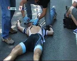 Weylandt caduta al Giro d'Italia 2011