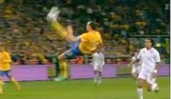 Ibrahimovic gol: video incredibile rovesciata Svezia-Inghilterra