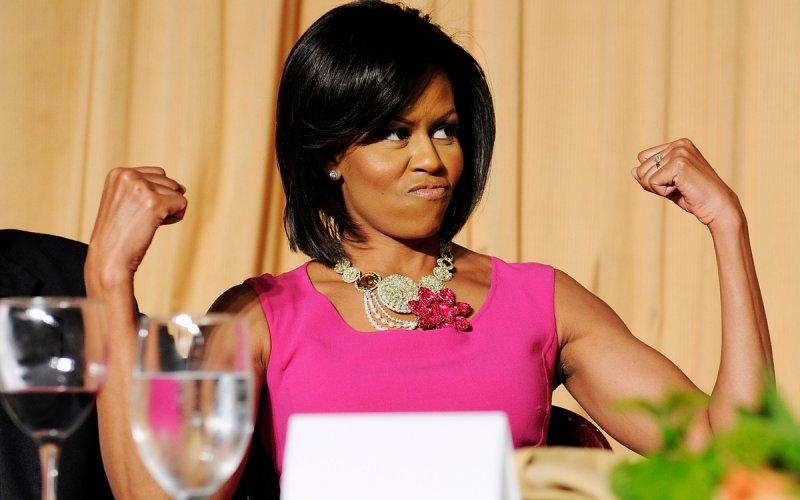 Michelle Obama mostra i muscoli