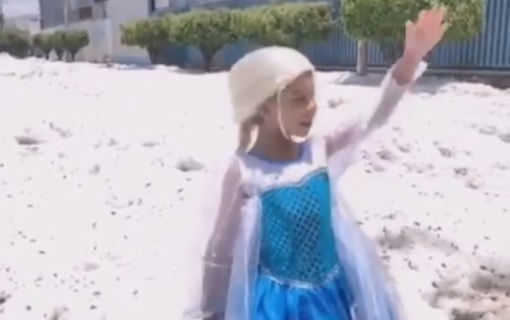 Tra il ghiaccio che ha sommerso il Messico spunta la regina di Frozen